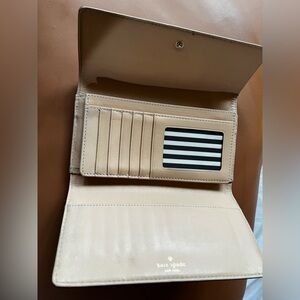 Kate Spade Black and Cream Wallet Genuine Leather